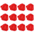 Faxco 12Pack Plastic Pom Poms Cheerleading Pom Poms Sports Dance Cheer Plastic Pom Pom For Rooters,Cheering Squard,Cheering Team