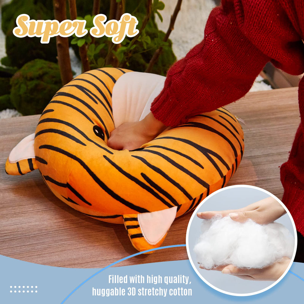 Cozyworld 15    Cute Tiger Plush Pillow Stuffed Animal Super Soft Sofa Cushion Plush Toy Car Trip Home Decors Birthday Valentine