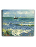 DECORARTS - The Sea at Les Saintes-Maries-de-la-Mer by Vincent Van Gogh. Oil Painting Reproduction. Giclee Print on Canvas. Read