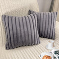 Bunliuys 2 Pack Pillow Covers, 20X20 Faux Fur Square Throw Pillow Covers For Living Room Decorations Throw Pillow Case, Throw Pi