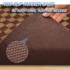 Freadem Runner Rugs 2' X 18' Indoor Outdoor Carpet Runner, Area Rugs With Anti-Slip Rubber Backing For Aisle Hallway Balcony Gar