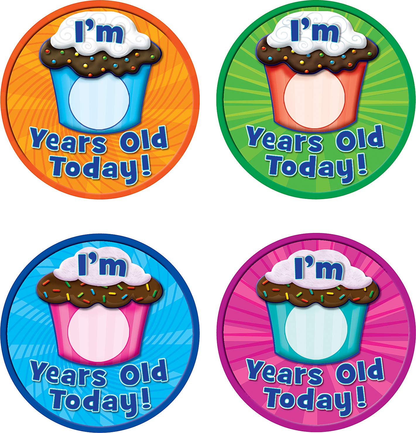 Teacher Created Resources I Am __ Years Old Today Wearem Badges (5470)