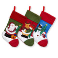 Imperial Home Christmas Stockings, Cute Holiday Decor, Santas Toys Holder, Santa, Reindeer and Snowmen Stocking, Xmas Party Dec