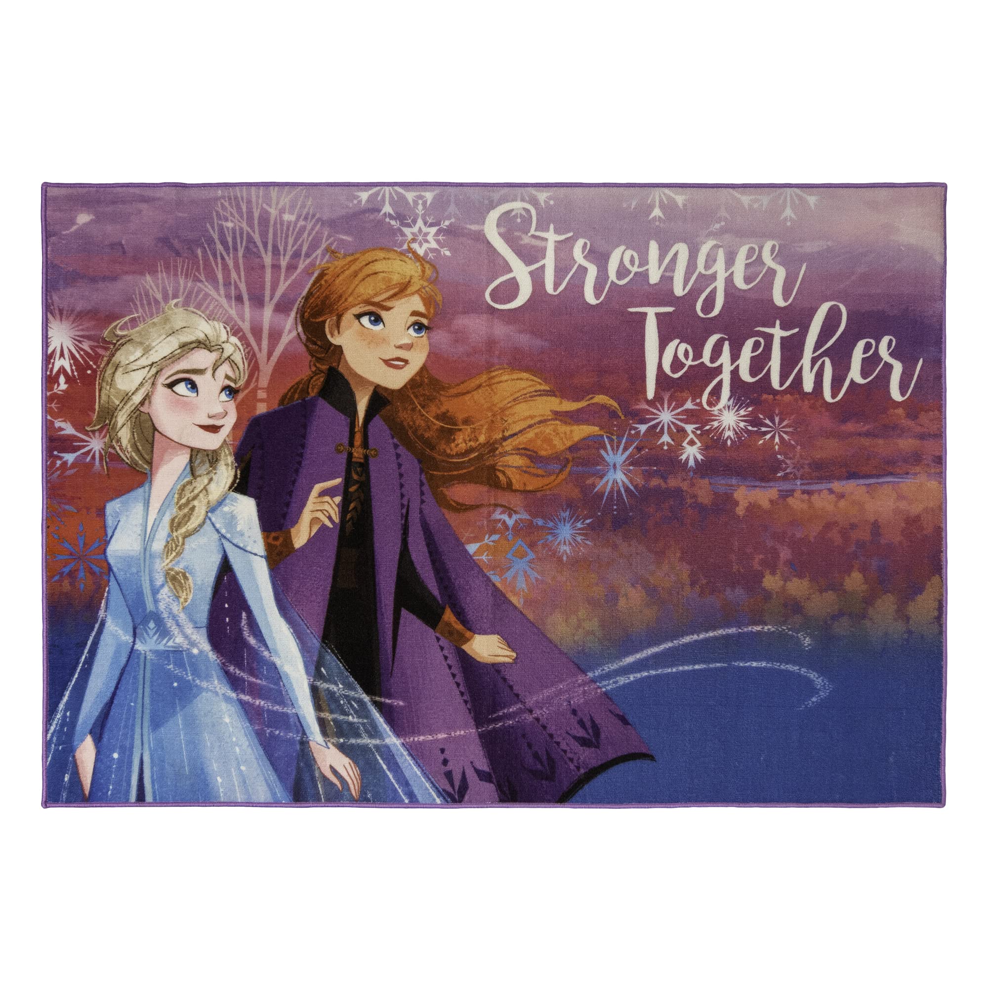 Gertmenian Kids Playroom & Game Room Carpet | Disney Frozen Elsa And Anna Stronger Together Childrens Rug | Kids Home Decor, Are