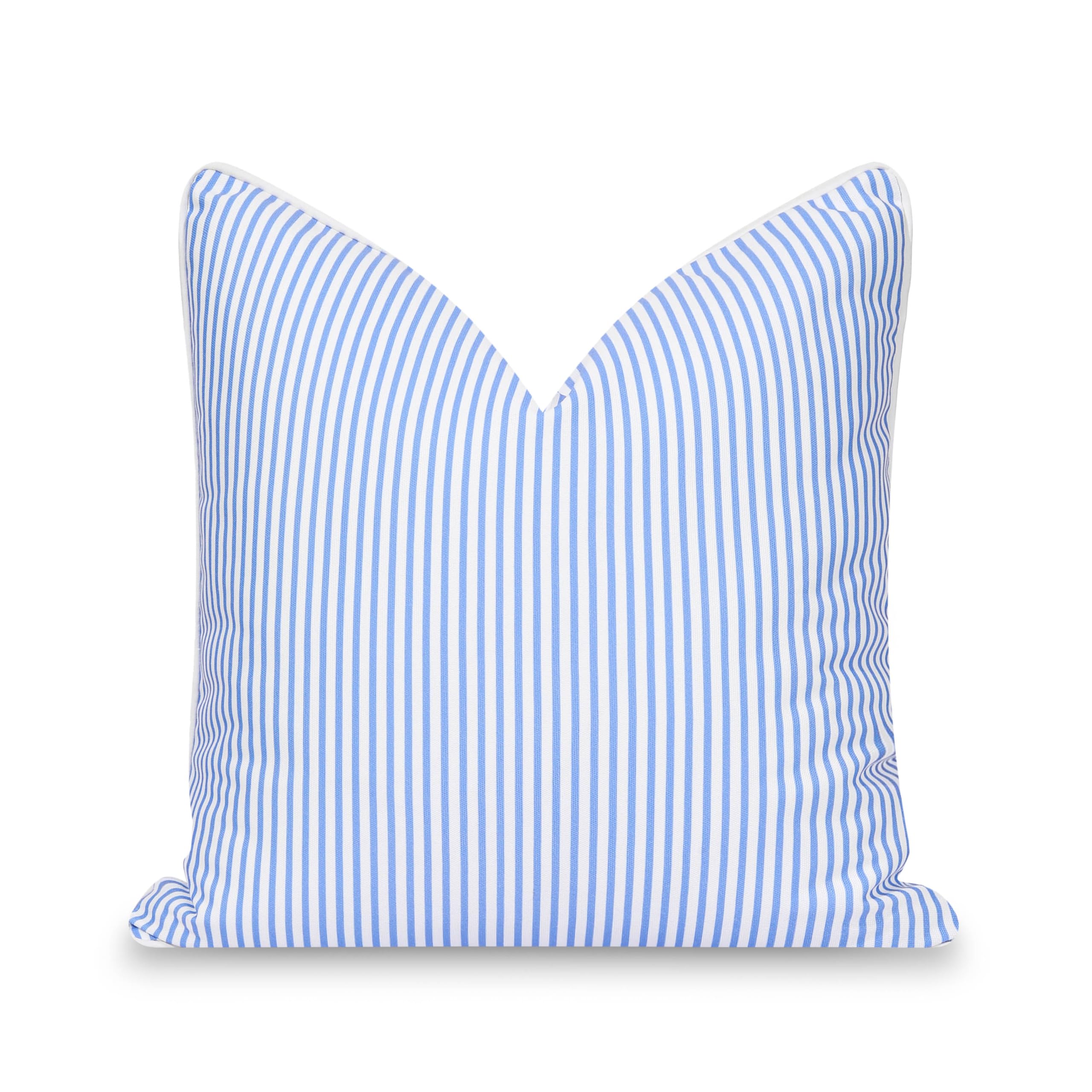 Hofdeco Premium Coastal Patio Indoor Outdoor Pillow Cover Only, 20'X20' Water Repellent For Backyard, Couch, Cornflower Blue S
