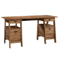 Sauder Executive Trestle Desk, L: 59.06 x W: 24.92 x H: 29.06, Vintage Oak