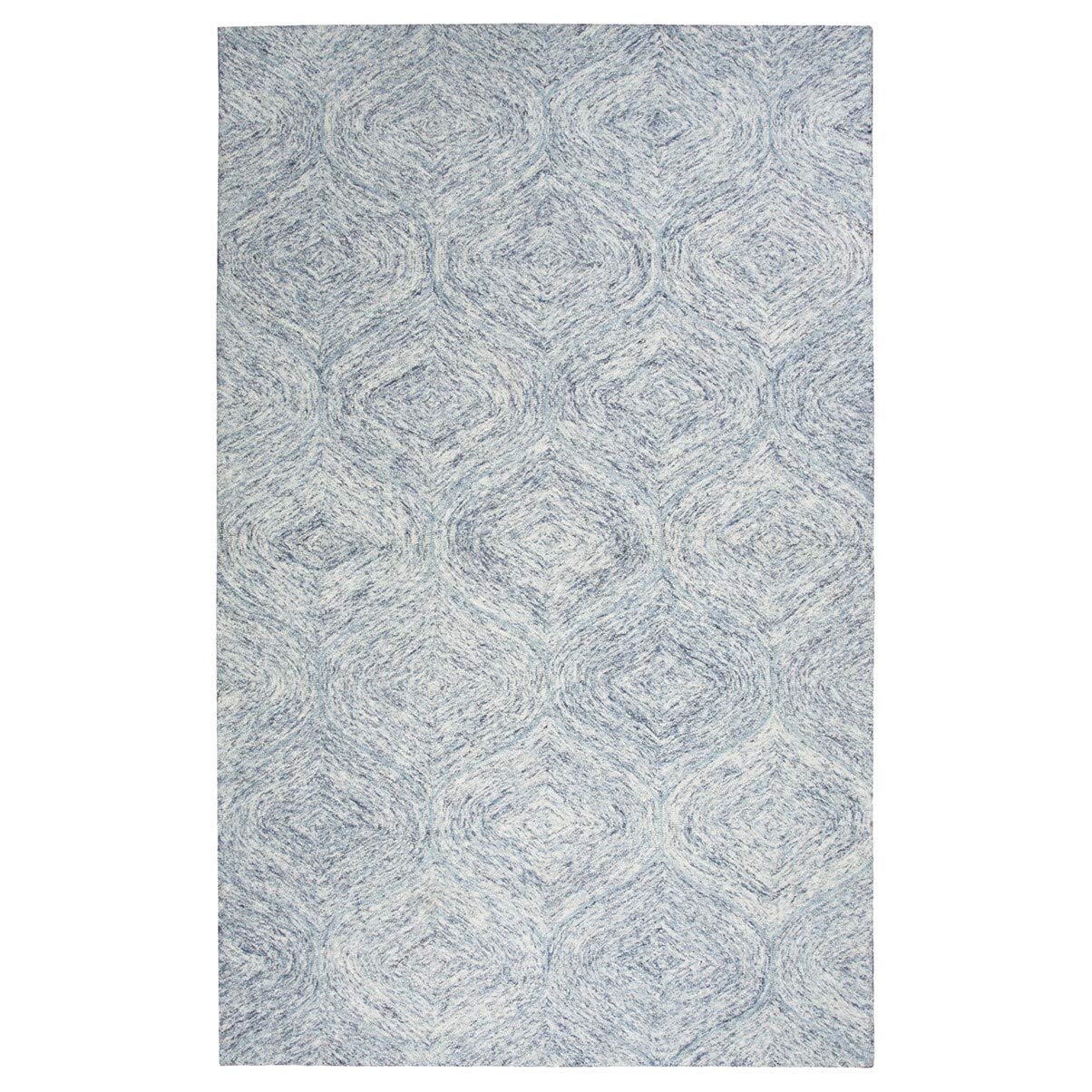 Rizzy Home Alora Decor London 9' X 12' Trellis Blue/Gray/Rust/Blue Hand-Tufted Area Rug