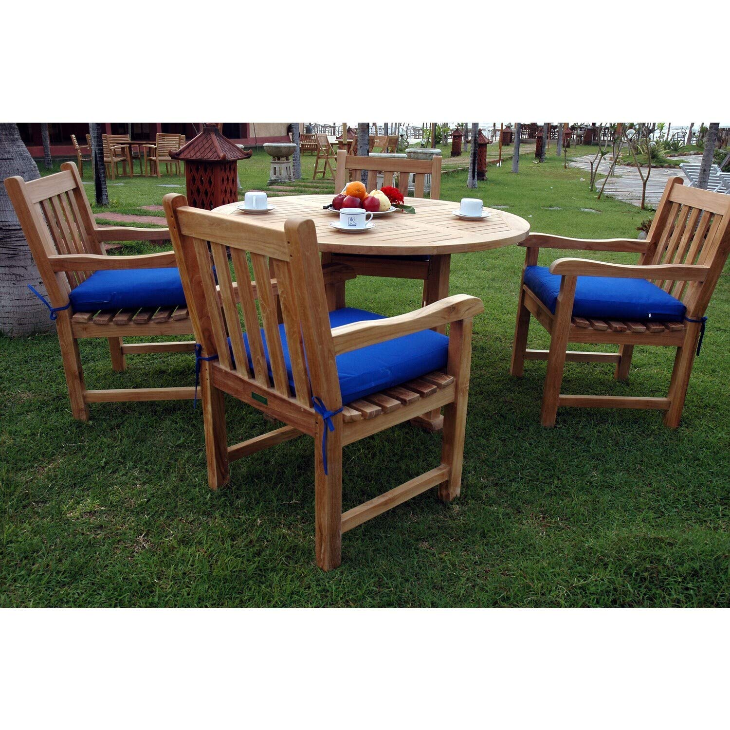 Anderson Teak Tosca Classic Armchair 5-Pieces Dining Set - Thumbnail 3