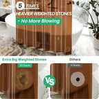 Amazerbath Premium Eva Shower Curtain Amber, Luxury Shower Curtain Clear Brown Jelly-Like Soft, Waterproof Clear Brown Shower Cu