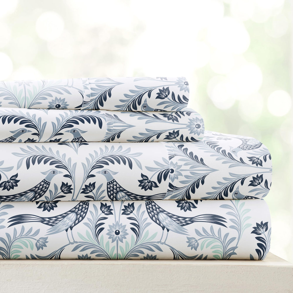 Linen Market 4 Piece Queen Bedding Sheet Set (Navy Blue Floral) - Sleep Better Than Ever With These Ultra-Soft & Cooling Bed She