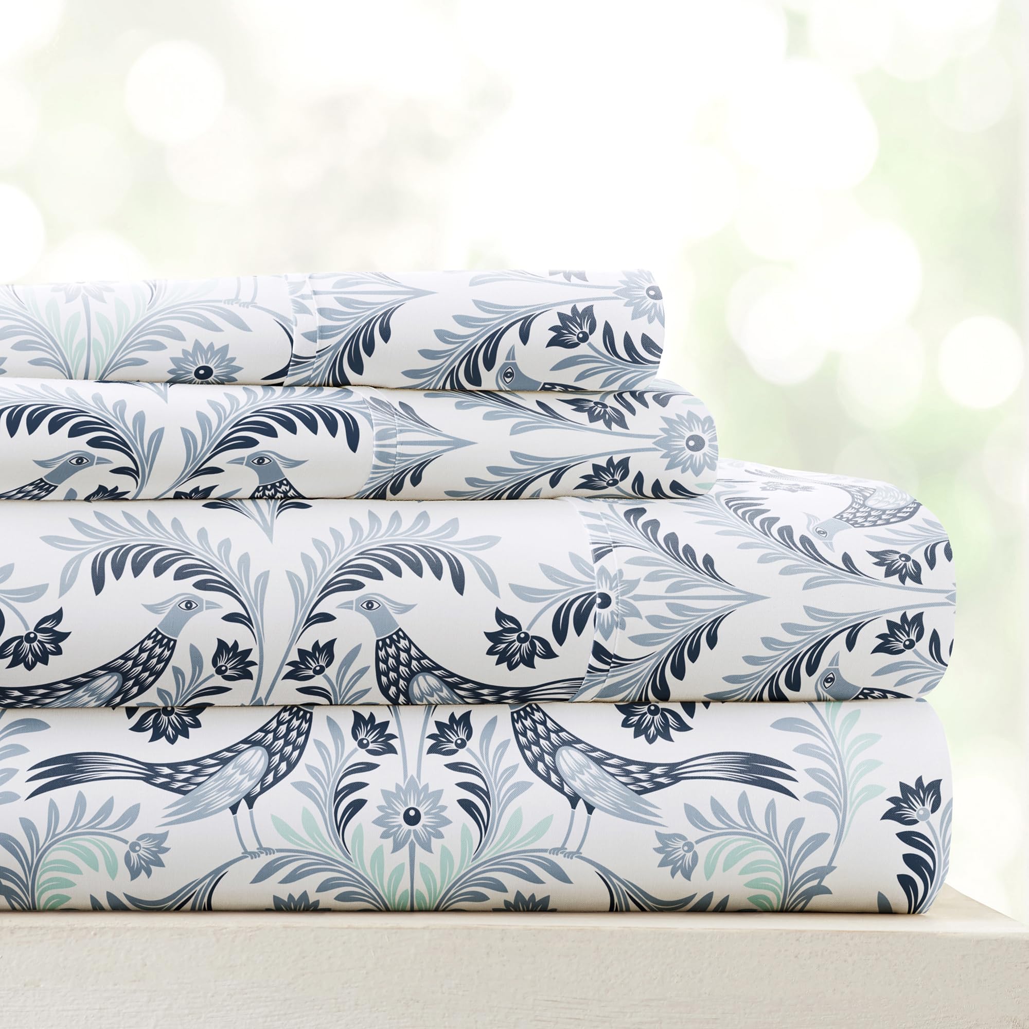 Linen Market 4 Piece Full Bedding Sheet Set (Navy Blue Floral) - Sleep Better Than Ever With These Ultra-Soft & Cooling Bed Shee