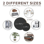 Couch Clamp No-Slip Rubber Furniture Pads (24 Pack) - Adhesive Floor Protectors with Anti-Skid Feet, Black - Prevent Scratches & Slippage