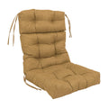 Blazing Needles Indoor/Outdoor Tufted Seat/Back Chair Cushion, 20 x 42, Wheat