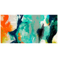 Empire Art Direct Tidal Abstract 2 Frameless Free Floating Tempered Glass Panel Graphic Wall Art, 48 x 24 x 0.2, Ready to Hang