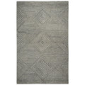 Makalu 2'6" X 8' Geometric/Solid Gray/Natural Hand-Tufted Area Rug