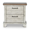 Steve Silver Furniture Bear Creek Nightstand, 28-Inch Height, Rustic/Farmhouse Design, Deep Drawers, Storage, Two Drawers, White