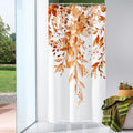 Gibelle Small Stall Shower Curtain 36 x 72, Narrow Orange Floral Shower Curtain for Bathroom, Fall Watercolor Plant Eucalyptus L