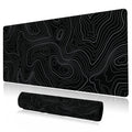 Desk Mat, Topographic Map Lines Pattern Large Desk Pad Extended Gaming Mouse Pad, 35.4 X 15.7Inch Mouse Pad With Non-Slip Rubber