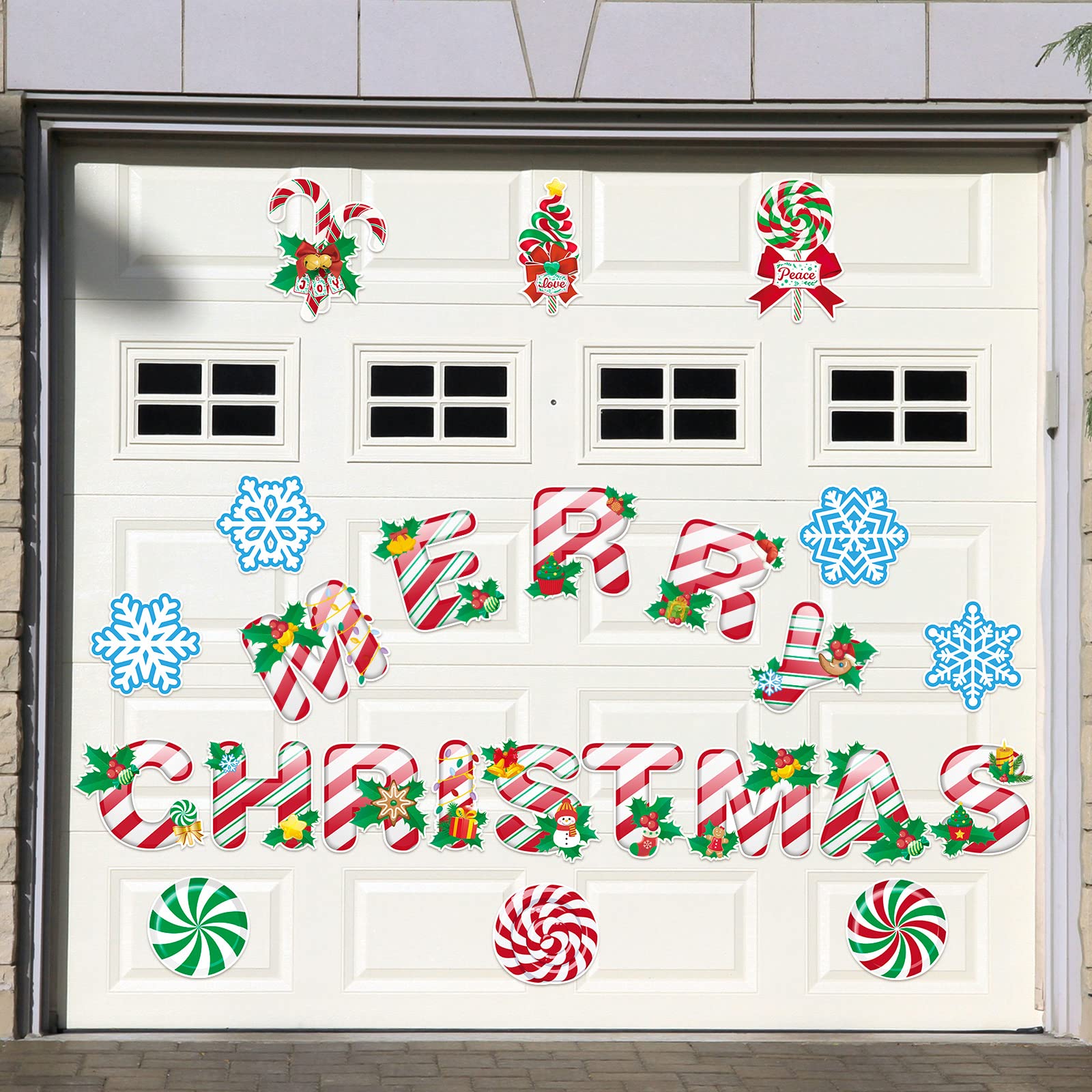 24 Pcs Christmas Garage Door Decoration Xmas Snowman Magnets Snowman Face Garage Door Magnetic Stickers Let It Snow Magnets Deca