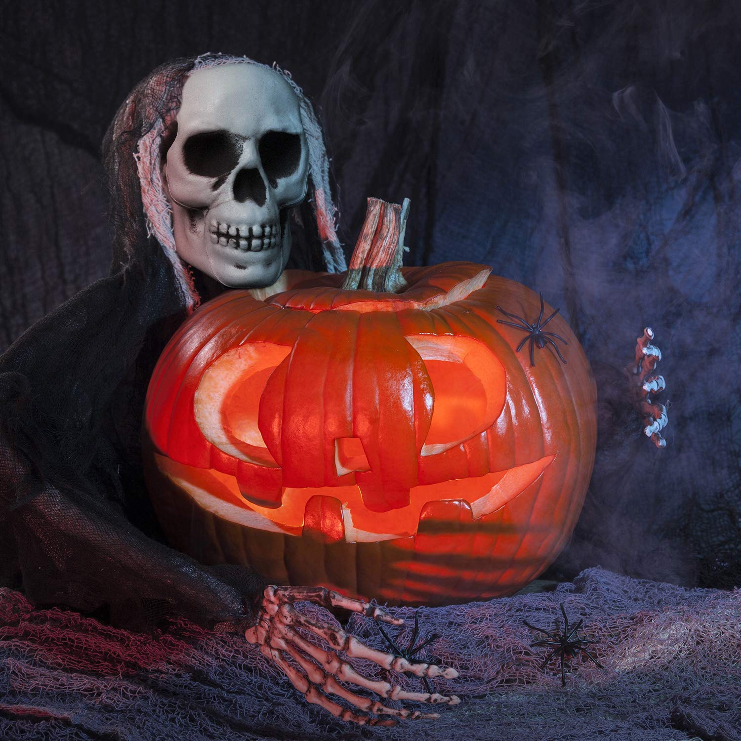 8 Pieces Halloween Skulls Realistic Looking Skulls Human Skeleton Head Skull For Halloween Bar Home Table Decoration (3.1 X 3.5