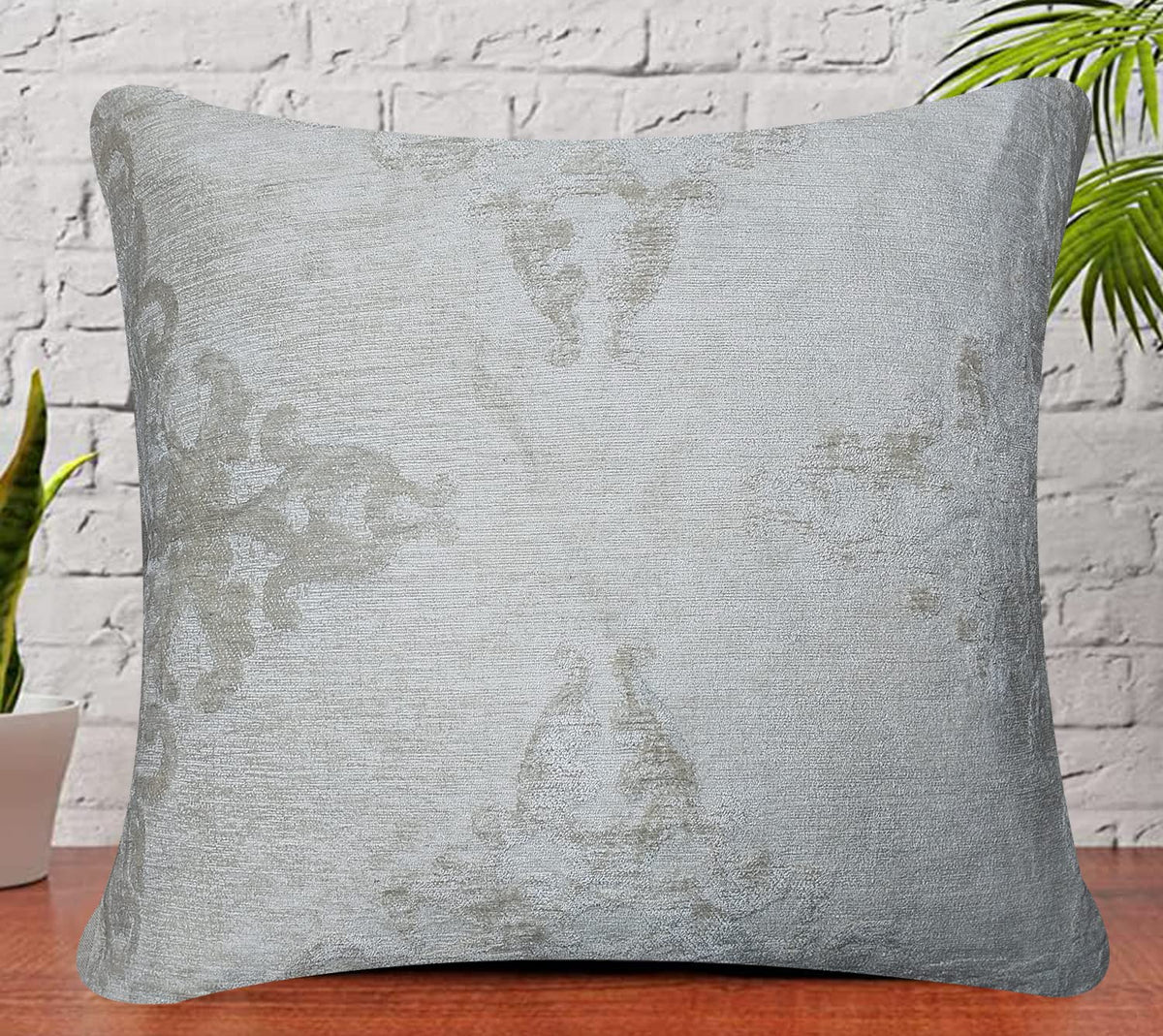Sajavat Home Cotton Printed Cushion Cover 22X22 Inches Sky Blue (Pack Of 1)