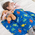 Kivik Weighted Lap Blanket 2 Lbs, 20' X 30' Blue Dinosaur Small Weighted Blankets, All-Season Breathable Cute Mini Weighted La