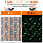 Lifeyj Glow In The Dark Halloween Blanket Gifts For Girls Boys, Soft Pumpkin Blanket 3 4 5 6 7 8 9 10 Year Old Girl Gifts, Girls