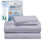 California Design Den Cal King Cotton Sheets - Luxury 800 Thread Count, 100% Cotton Sateen Bedding - Deep Pocket California King Sheet Set, Cooling & Softer Than Egyptian Cotton Sheets (Lavender)