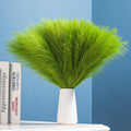 Bnecnet Faux Pampas Grass Decor - 10 Stems 17.7'' Artificial Pampas Grass Bouquet Small Pompas Floral Arrangement and Vase Fille
