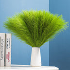 Bnecnet Faux Pampas Grass Decor - 10 Stems 17.7'' Artificial Pampas Grass Bouquet Small Pompas Floral Arrangement and Vase Fille