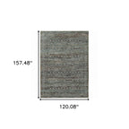 HomeRoots 510012 10 x 13 ft. Blue & Purple Oriental Power Loom Stain Resistant Rectangle Area Rug