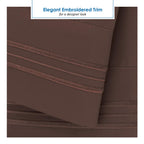 Nestl Brown Rv Queen Sheets – Super Soft Rv Short Queen Sheets For Rv Camper, 4 Piece 1800 Microfiber Fitted Rv Sheets, Double Brushed Rv Bed Sheets Set, Camper Sheets And Pillowcases