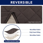 Purefit Water Resistant Reversible Sofa Covers For Reclining Sofa 3 Seat - Non Slip Split Recliner Couch Cover For 3 Cushion Cou