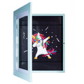 FrameWorks Light Blue 10 x 12.5 Kid Art Picture Frame - Gallery Style, Tempered Glass, Wall Mount, Family Occasion