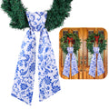 VitalCozy 2 Pcs Wreath Sash for Front Door Wreath Sash Wreath Accessories for Embroidery Monogram Outdoor Indoor Party Yard Door