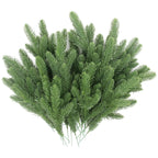 Hananona 50 Pcs Artificial Pine Branches Green Plants Pine Needles DIY Accessories for Garland Wreath Christmas and Home Garden 