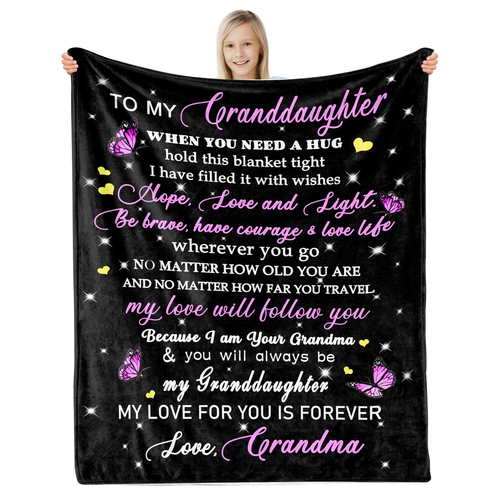 Granddaughter Gifts From Grandma, Granddaughter Blanket From Grandma, Granddaughter Gifts, Granddaughter Graduation Gifts, Gifts