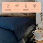Peachskinsheets Mariner Blue Sheet Set - 1500Tc Level Of Softness - Extra Soft Cooling Sheets For Hot Sleepers And Night Sweats