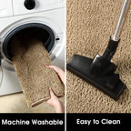 Homeideas Door Mats Indoor, 24'X36' Super Absorbent Non Slip Rugs For Entryway, Front Back Welcome Doormat Dirt Trapper (Beige