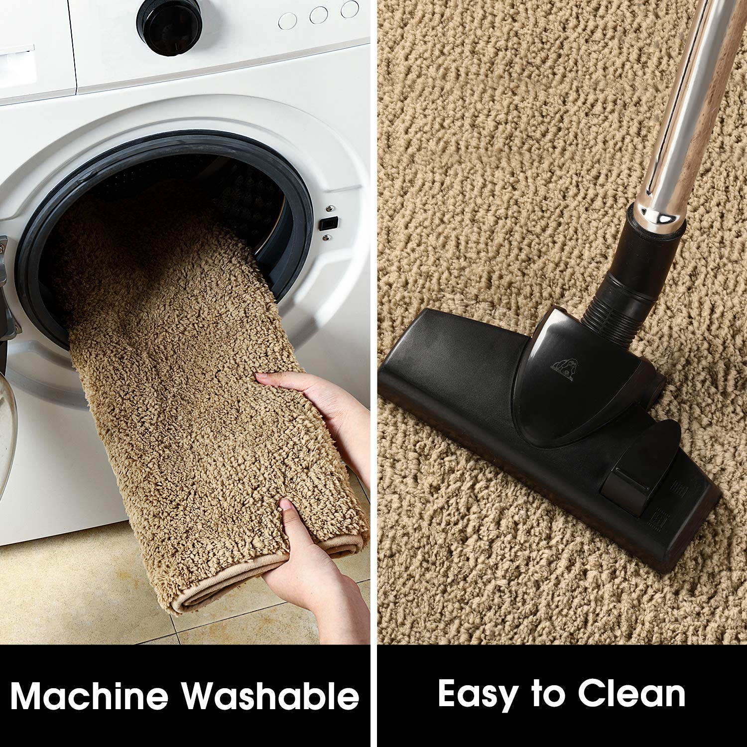 Homeideas Door Mats Indoor, 24'X36' Super Absorbent Non Slip Rugs For Entryway, Front Back Welcome Doormat Dirt Trapper (Beige