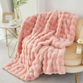 Rynghipy Faux Rabbit Fur Bed Throws, Fluffy Warm Throw Blanket For Sofa Couch, Soft Plush Decorative Blanket Thick And Heavy, Cu