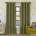 Sun Zero Nordic 2-Pack Theater Grade Noise Reducing Extreme 100% Blackout Grommet Curtain Panel Pair, 52' X 96, Sage Green