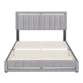 Boyd Sleep Beaumont Upholstered Platform Bed with Headboard, Mattress Foundation with Strong 14 Wood Slat Supports, No Box Spring Required, Gray Linen, Size King
