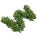 9FT Pre-Lit Artificial Christmas Garland with 50 LED Light Battery Operated, Holiday Decorations with 300 Tip Branch, for Indoor