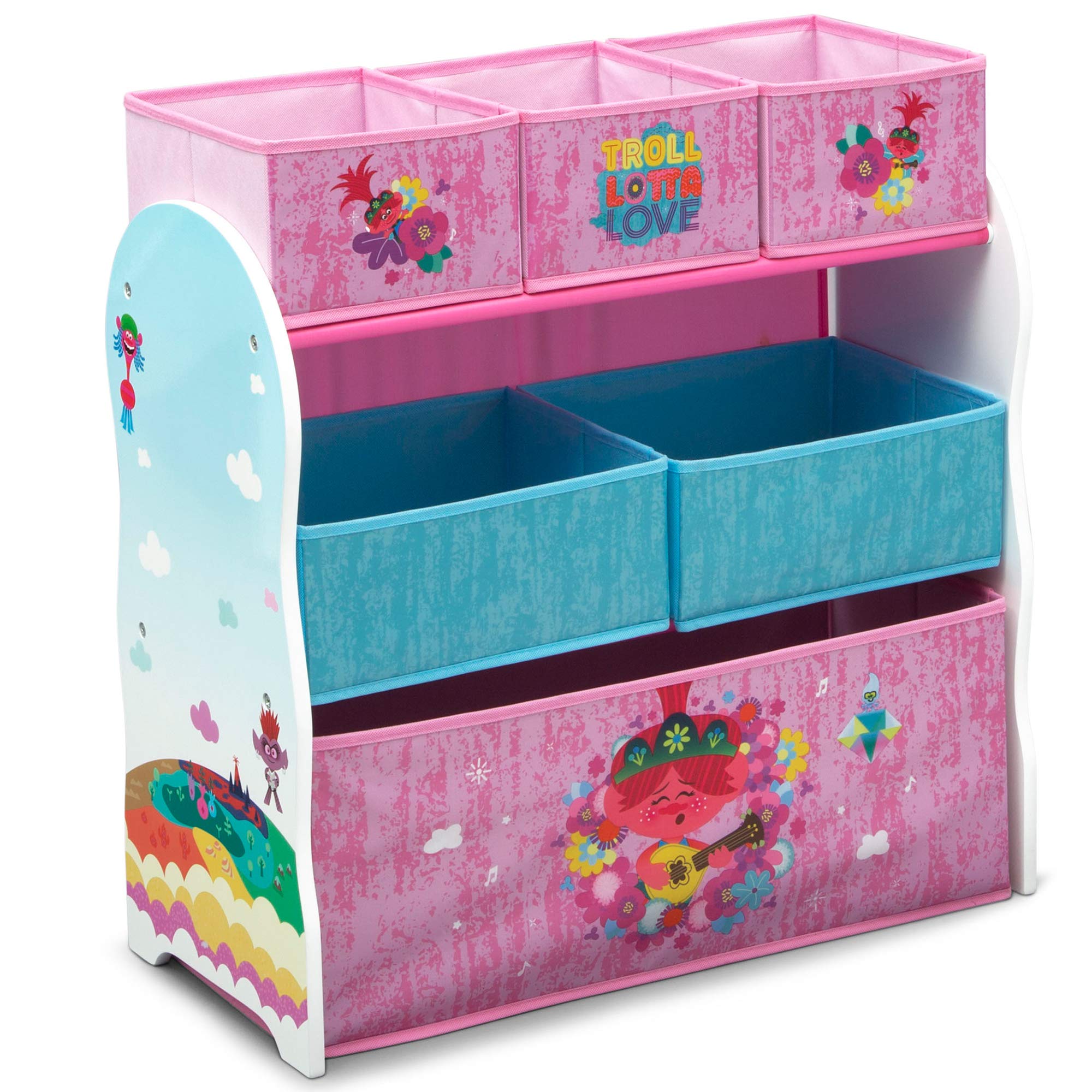 Delta Children Design And Store 6 Bin Toy Storage Organizer, Trolls World Tour