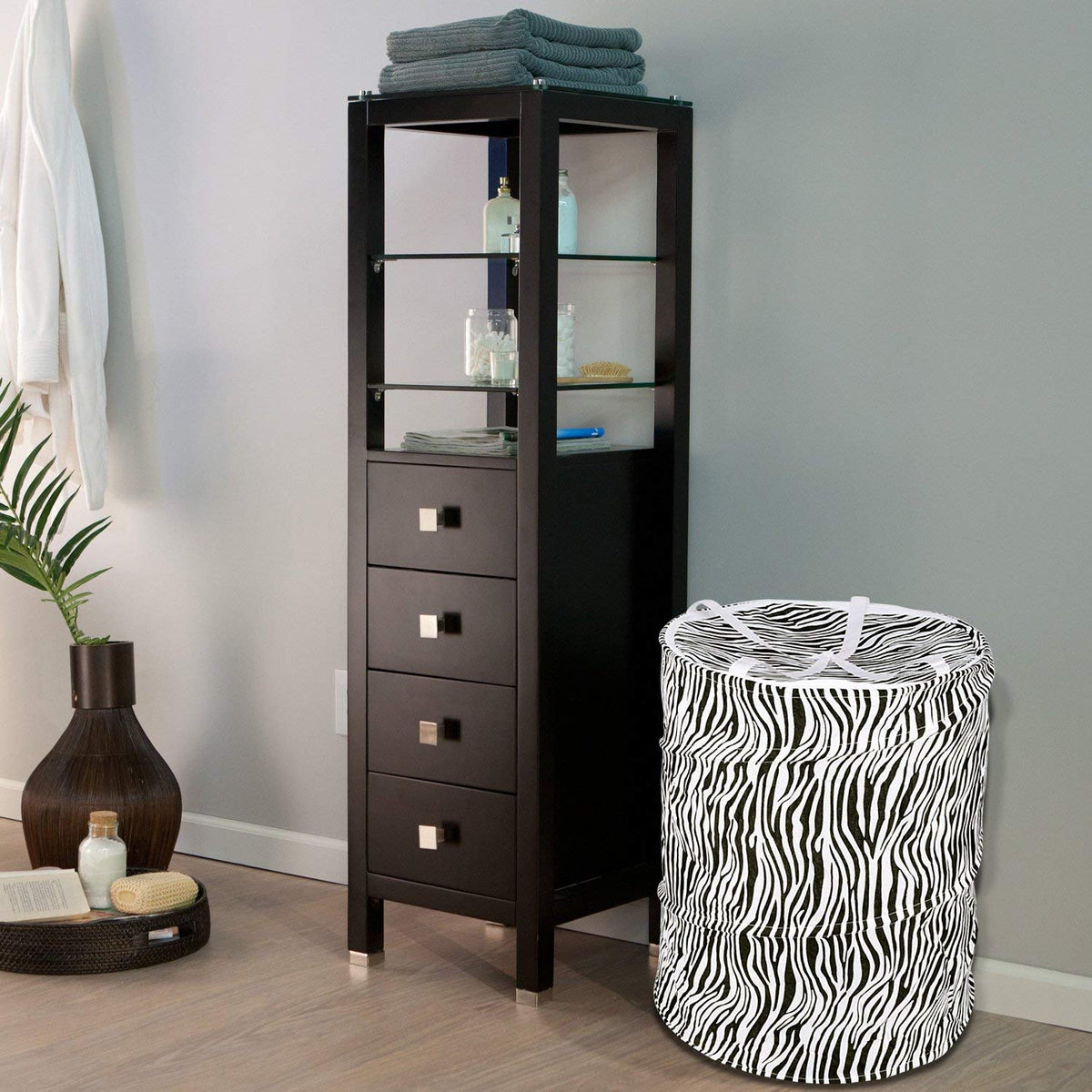 Kuber Industries Laundry Basket | Net Foldable Laundry | Nylon Storage Baskets with Handle | Clothes Basket for Home | Hostel |
