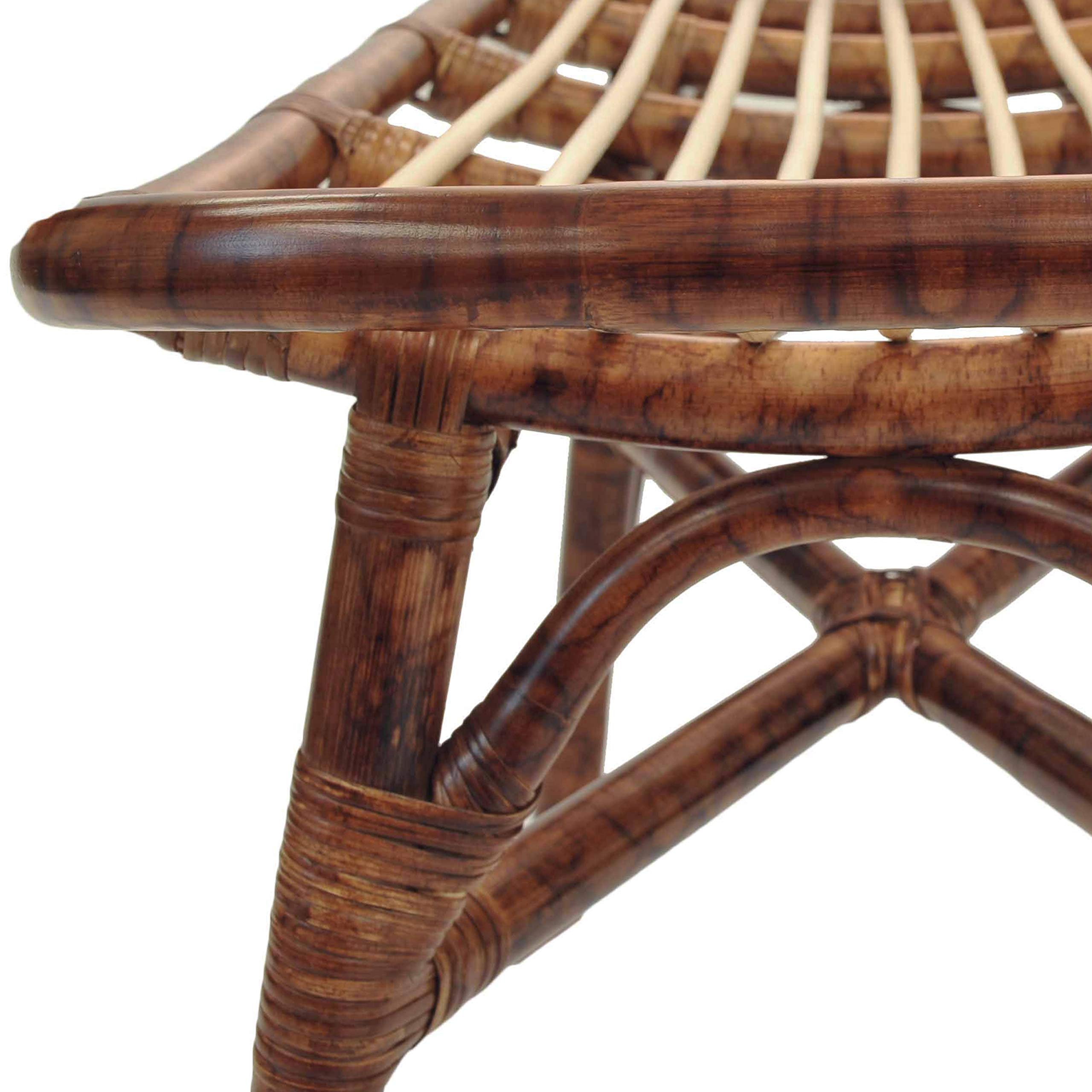 New Pacific Direct Beyla Rattan Benches, Marble Brown