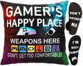 Occdesign Gamer Gifts For Teenage Boys Men, Gaming Room Decoration, Gamer Pillow Cover And Game Socks Gifts Set, Christmas Stock