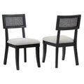 Colvin Black Cane Side Chair, Set of 2