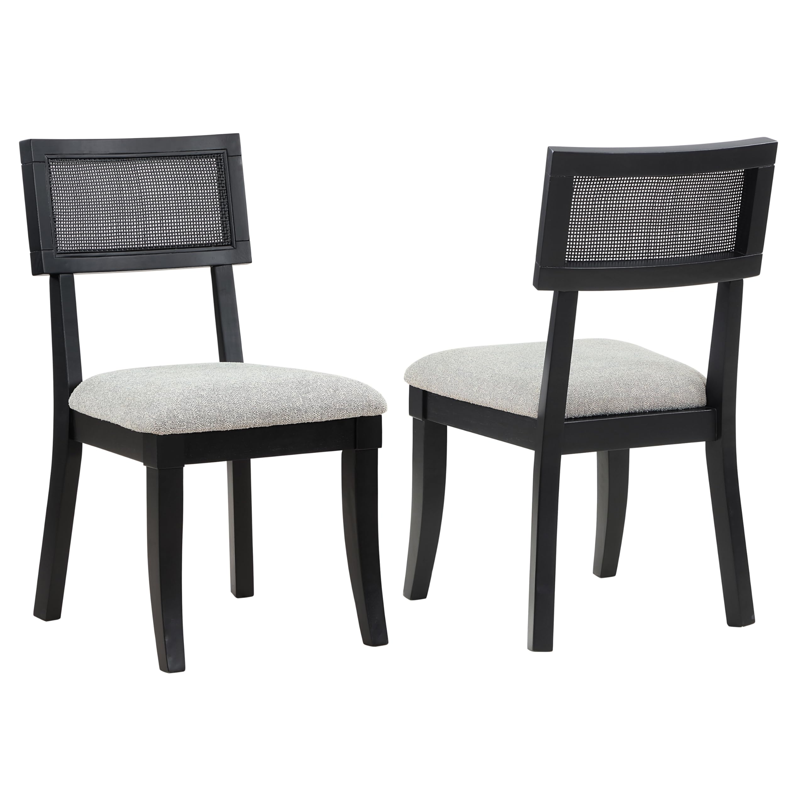 Colvin Black Cane Side Chair, Set of 2